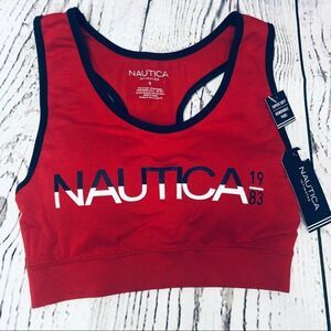 Nautica Intimates Sports Bra Red with Logo Small